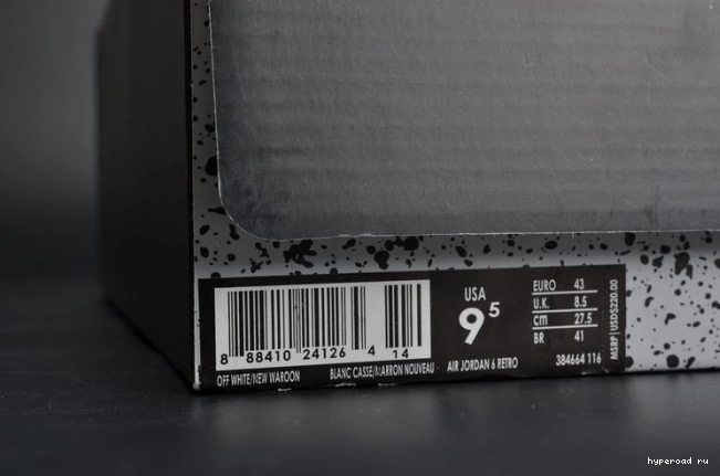 white Air 384664-116 Jordan Retro 6 Maroon 1125